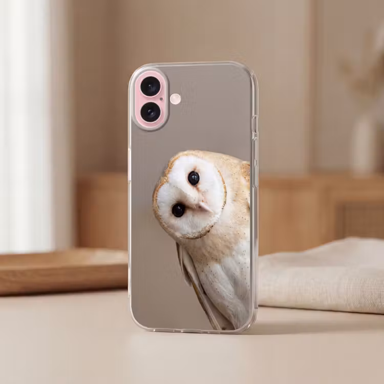 Telefoonhoesje - Uil - Bruin - Wit — 3