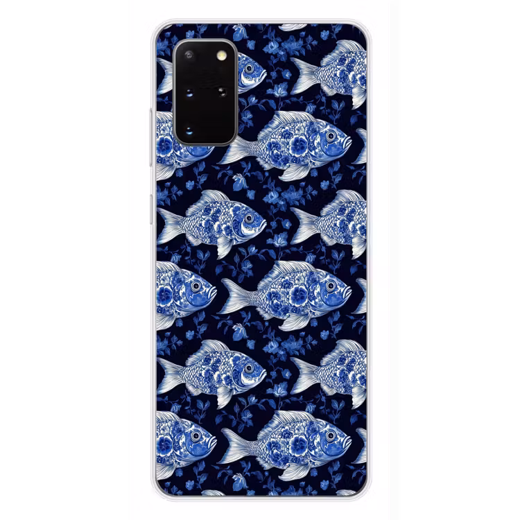 Telefoonhoesje - Vissen - Bloemen - Blauw — 4