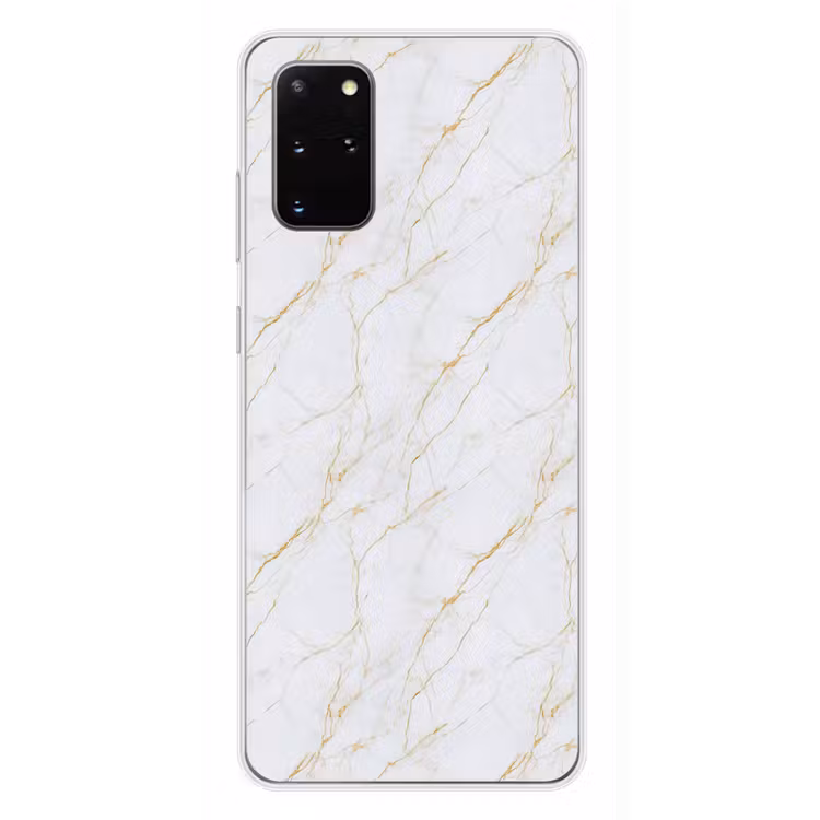 Telefoonhoesje - Wit - Marmer - Goud - Luxueus — 4