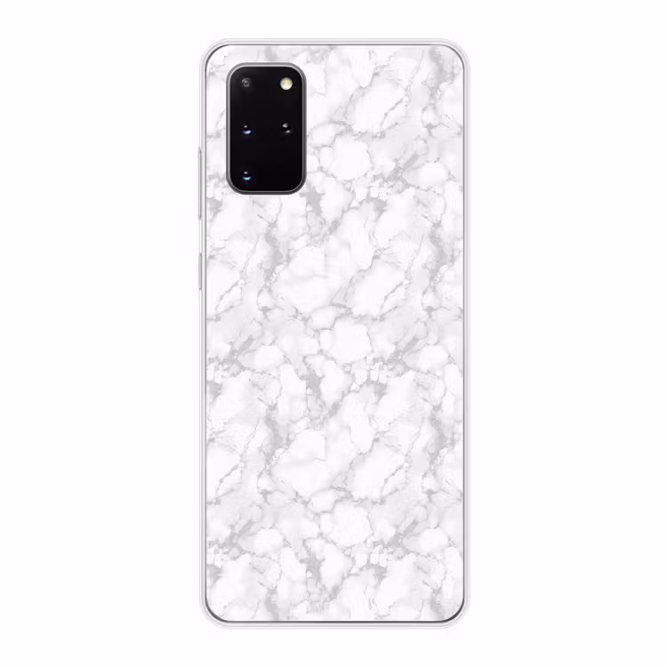 Telefoonhoesje - Wit - Marmer - Grijs — 1
