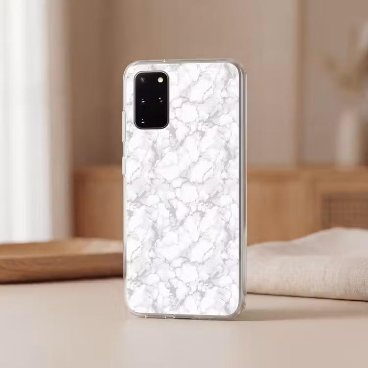 Telefoonhoesje - Wit - Marmer - Grijs — 3