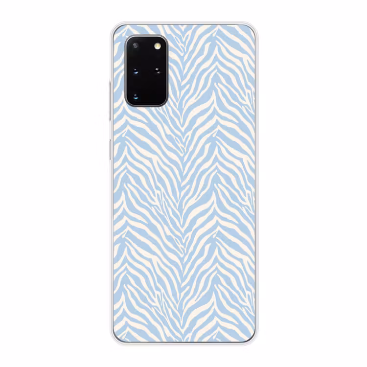 Telefoonhoesje - Zebra - Motief - Blauw - Wit — 1