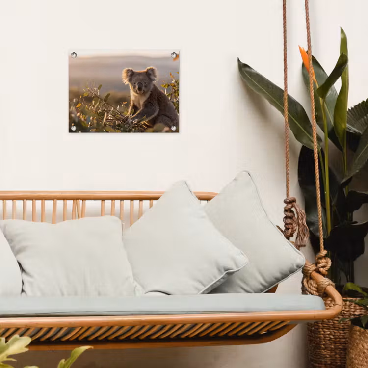 Tuinposter - Koala - Bladeren - Ochtendlicht — 5