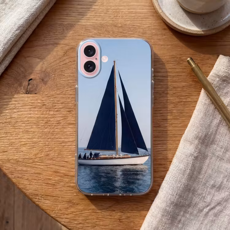Telefoonhoesje - Zeilboot - Zee - Blauw — 2