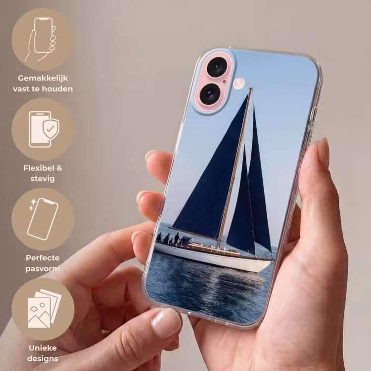 Telefoonhoesje - Zeilboot - Zee - Blauw — 4