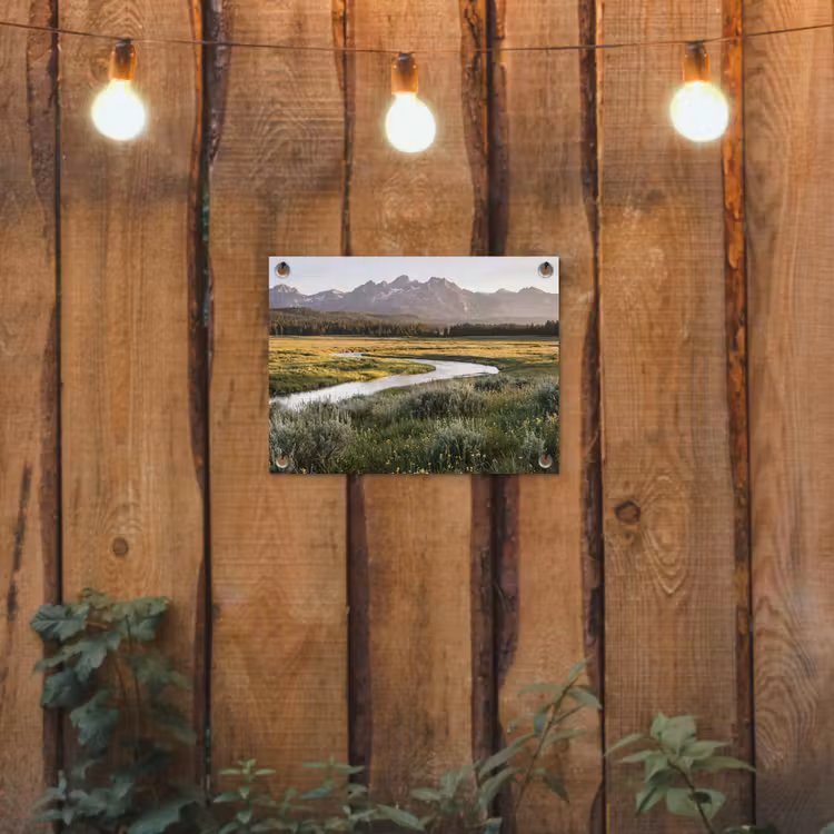 Tuinposter - Berglandschap - Rivier - Bos — 2