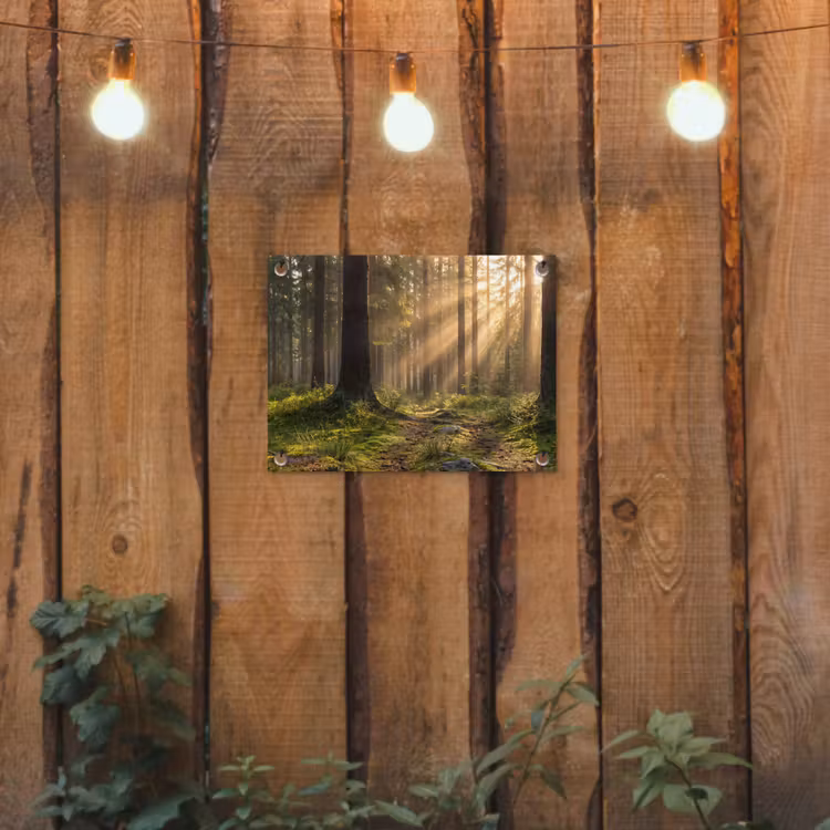 Tuinposter - Bos - Zonlicht - Gras — 2