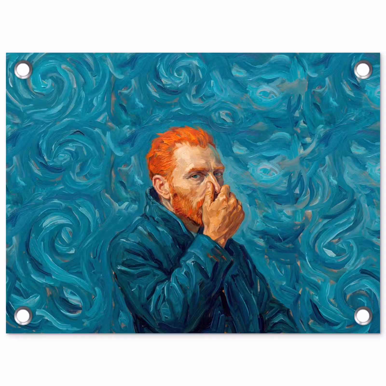 Tuinposter - Portret - Klassiek - Blauw — 1