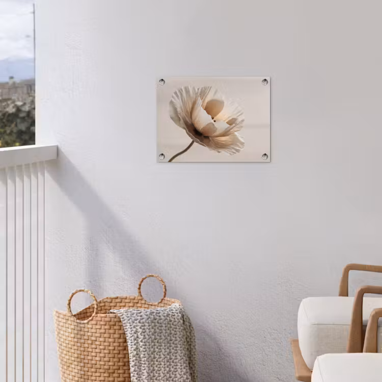 Tuinposter - Bloem - Beige - Crème — 3