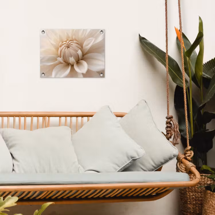 Tuinposter - Bloem - Dahlia - Wit — 5