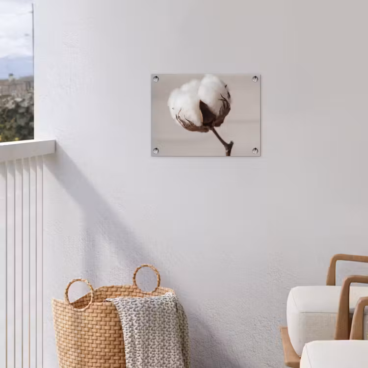 Tuinposter - Katoenbol - Minimalistisch - Wit — 3