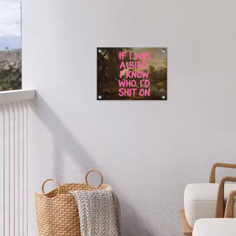 Tuinposter - Klassiek - Humor - Roze — 3