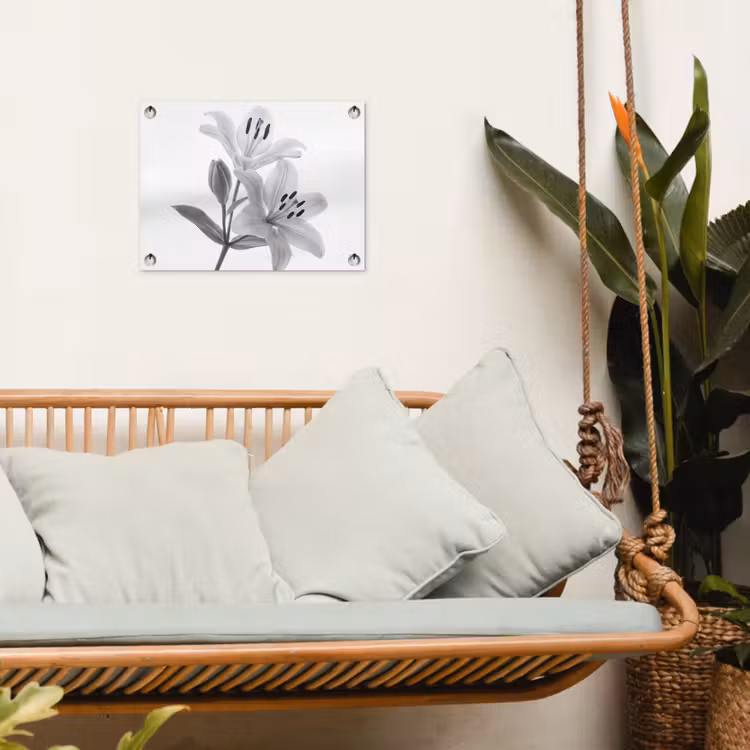 Tuinposter - Lelies - Elegant - Zwart - Wit — 5