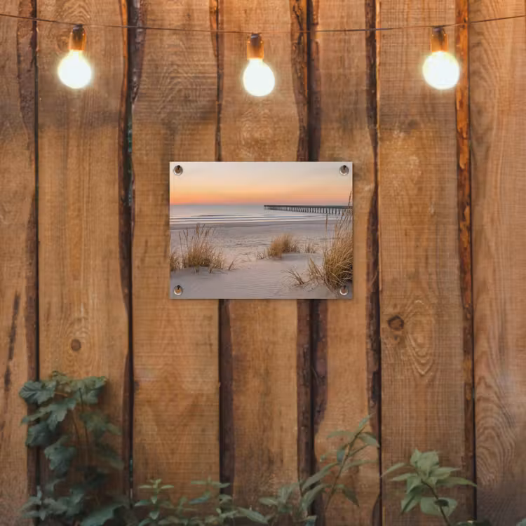 Tuinposter - Pier - Zonsondergang - Strand — 2