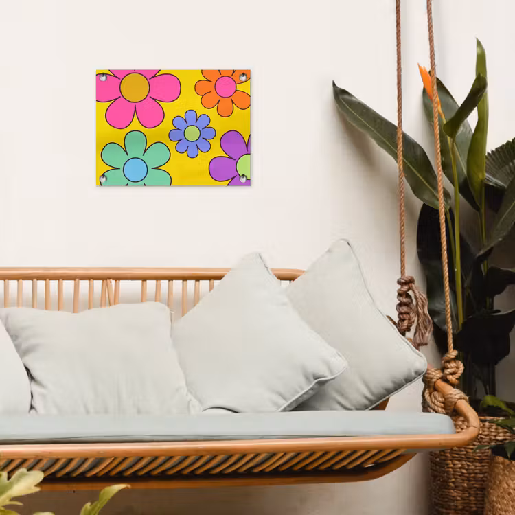 Tuinposter - Bloemen - Illustratie - Kleurrijk — 5