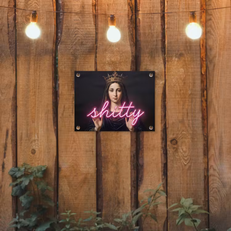 Tuinposter - Ironisch - Tekst - Neon — 2
