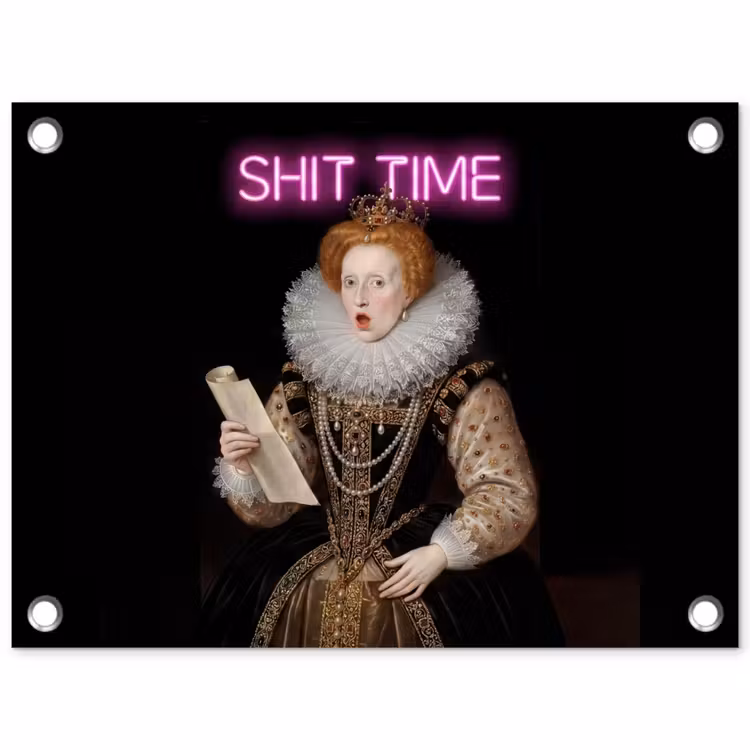 Tuinposter - Portret - Humor - Neon — 1