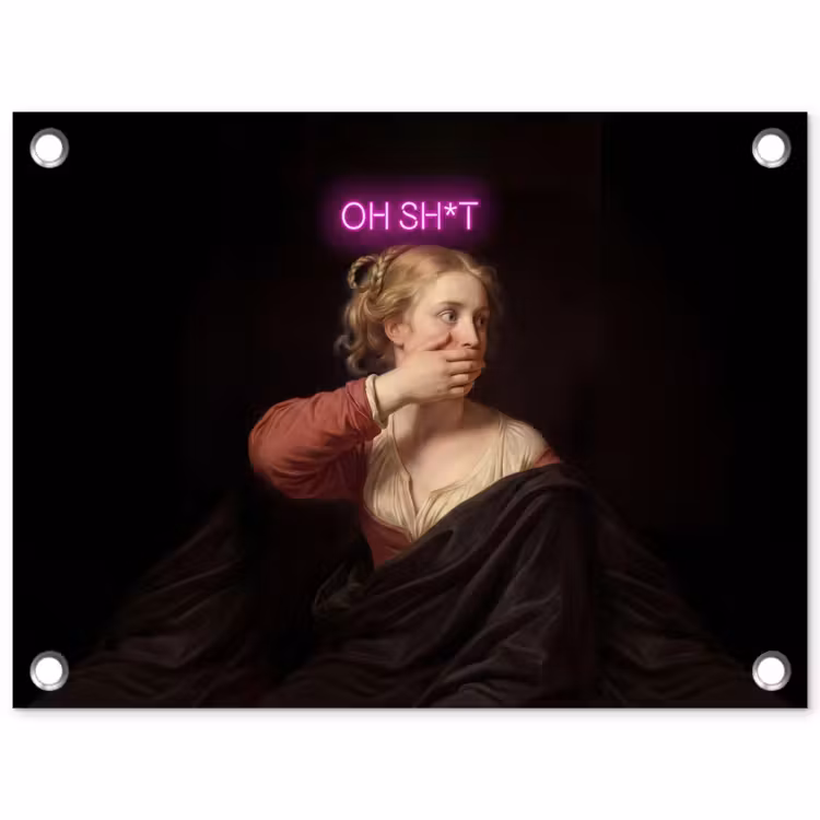 Tuinposter - Quote - Neon - vrouw — 1