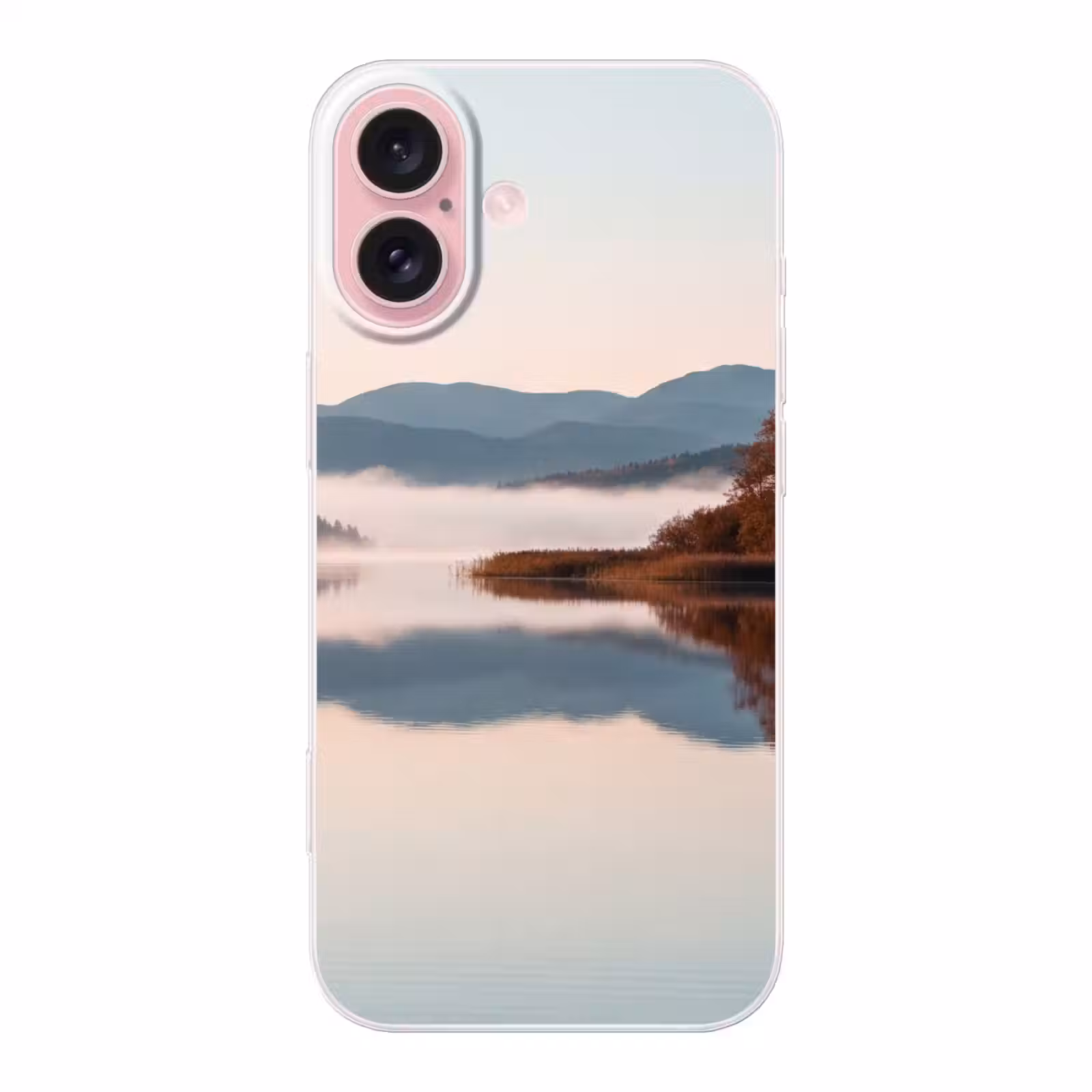 Telefoonhoesje - Water - Bomen - Mistlaag — 1
