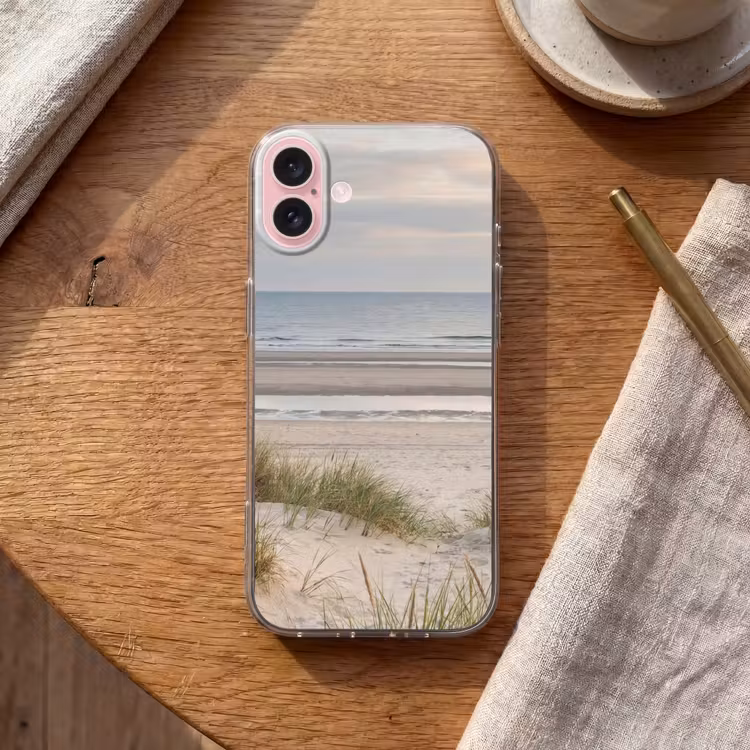 Telefoonhoesje - Zandstrand - Bewolkt - Duinen — 2