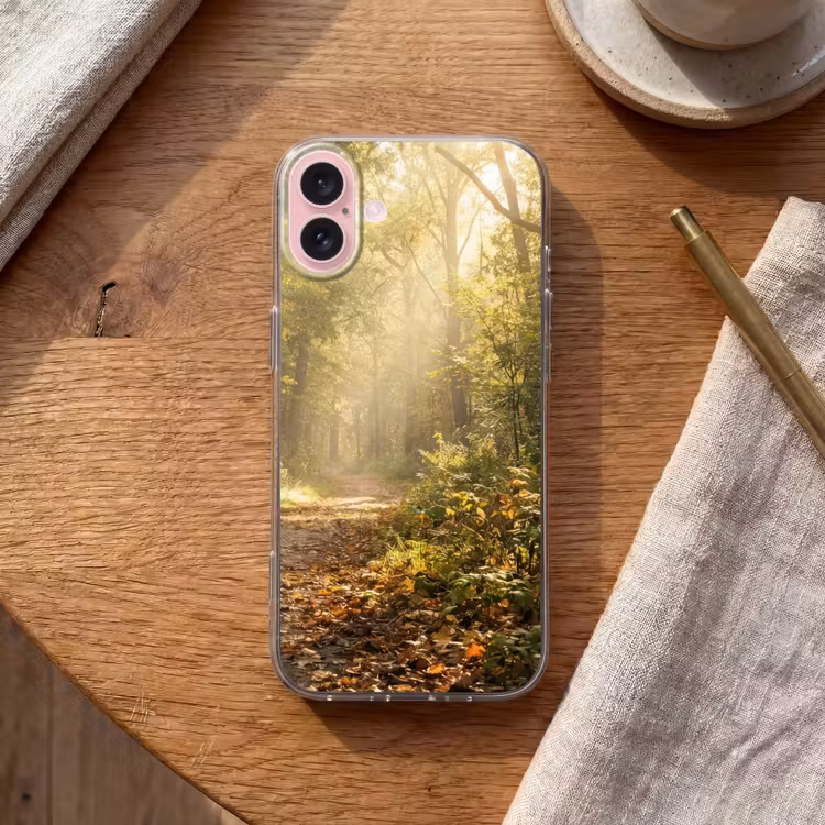 Telefoonhoesje - Zonlicht - Bospad - Bomen — 2