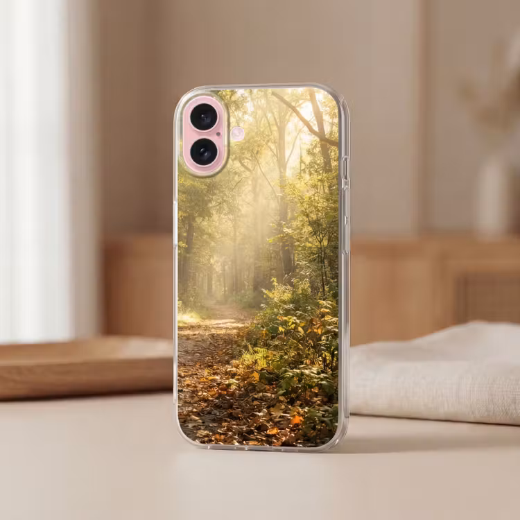 Telefoonhoesje - Zonlicht - Bospad - Bomen — 3