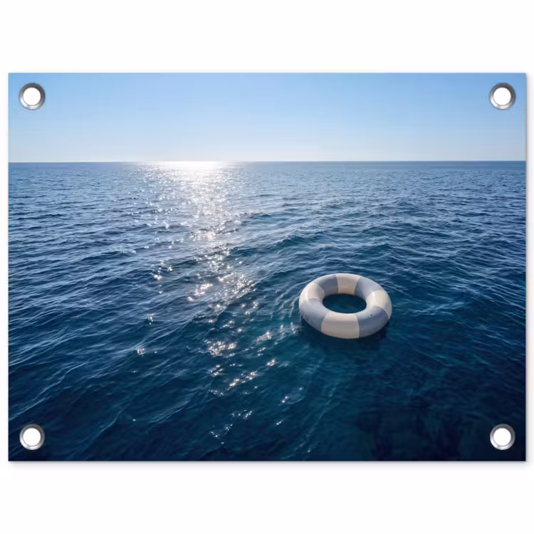 Tuinposter - Oceaan - Zwemband - Horizon — 1