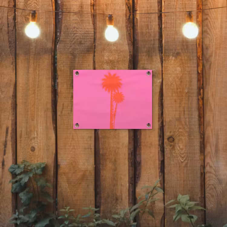 Tuinposter - Palmbomen - Modern - Roze — 2