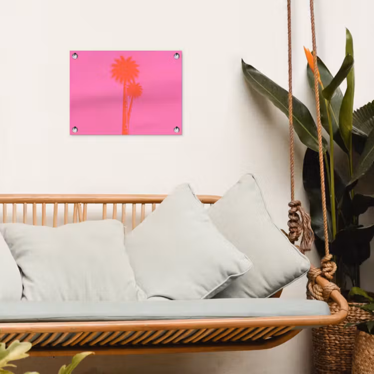 Tuinposter - Palmbomen - Modern - Roze — 5