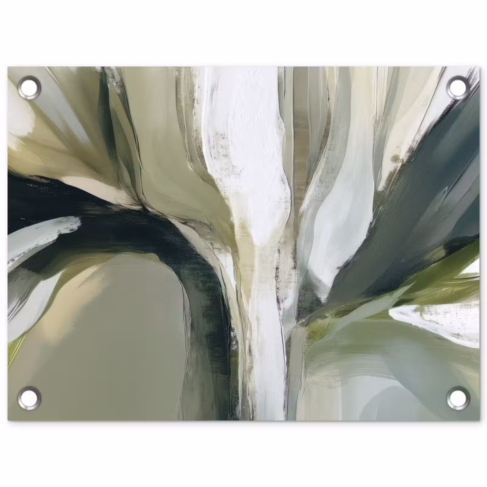 Tuinposter - Natuur - Abstract - Groen - Penseelstreken — 1