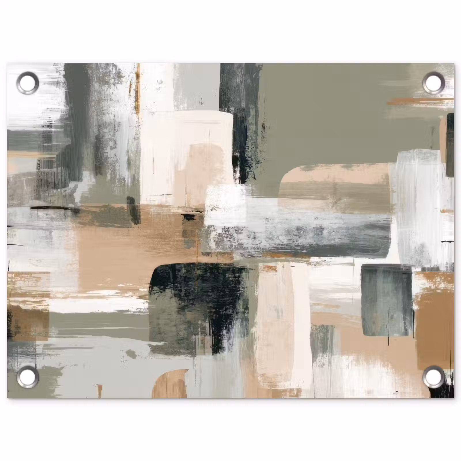 Tuinposter - Penseelstreken - Abstract - Aardetinten — 1
