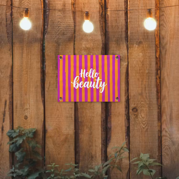 Tuinposter - Modern - Hello - Oranje — 2