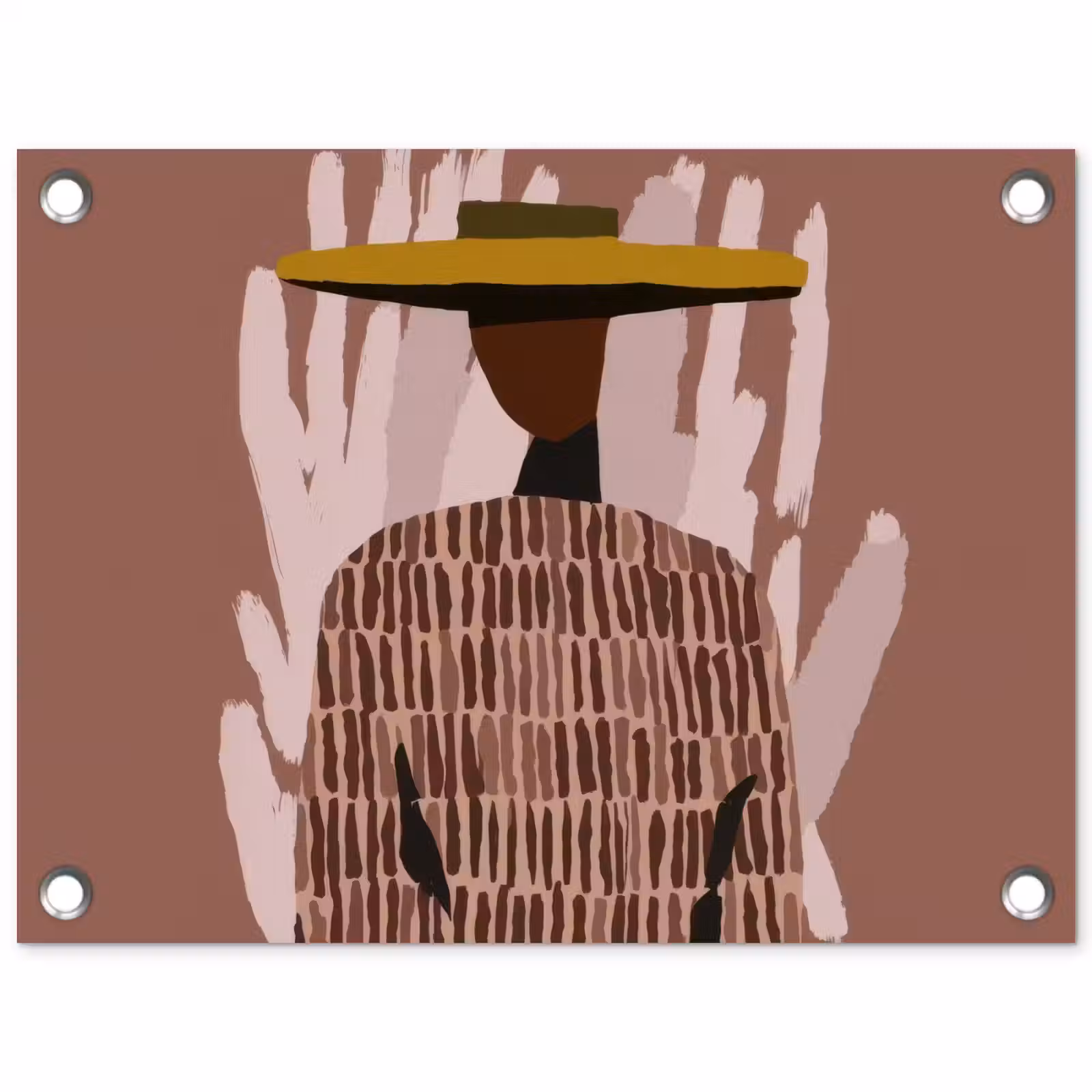 Tuinposter - Abstract - Figuur - Illustratie - Hoed — 1