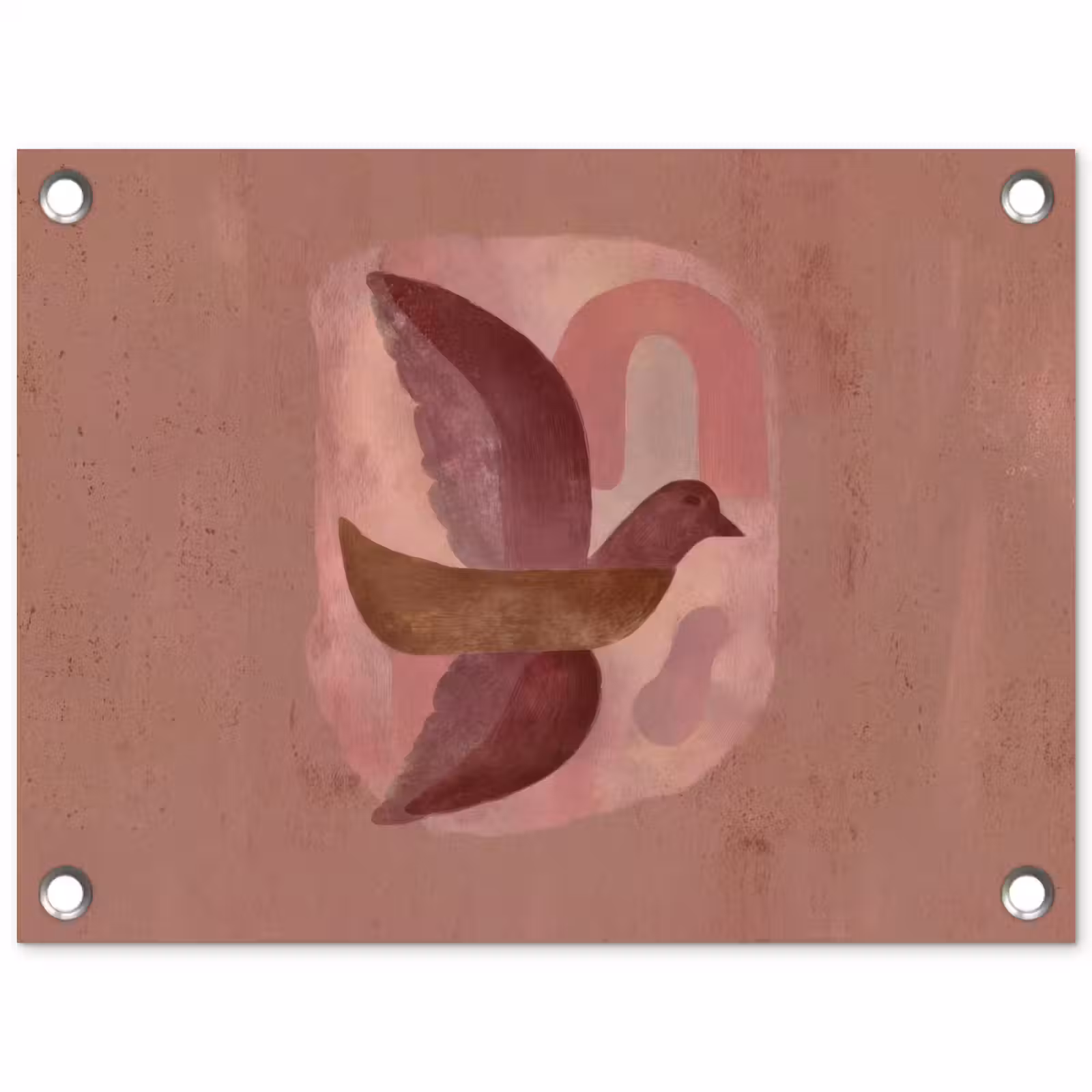 Tuinposter - Illustratie - Vogels - Abstract - Roze — 1