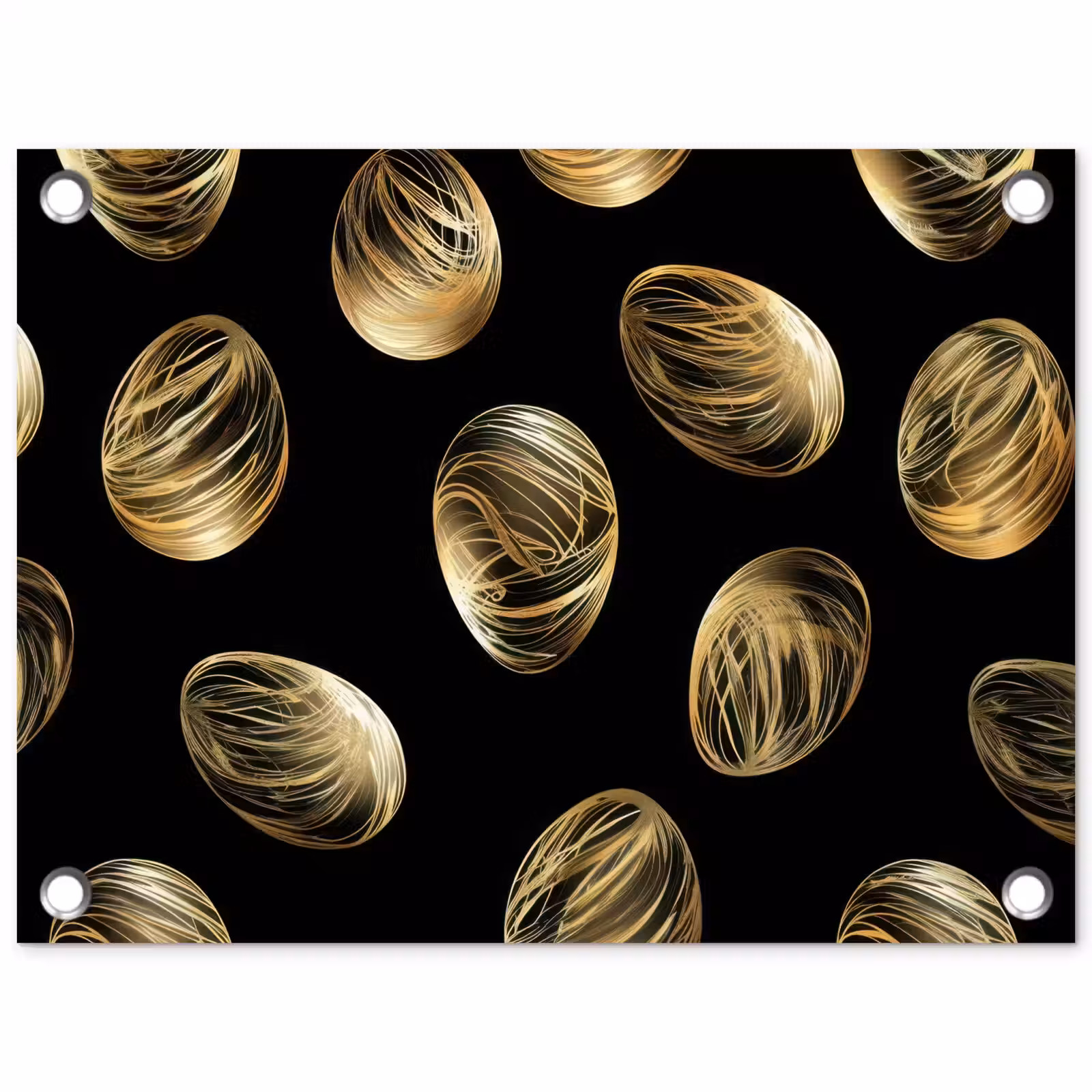 Tuinposter - Eieren - Goud - Patroon — 1