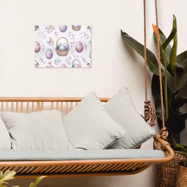 Tuinposter - Bloemen - Paaseieren - Patroon — 5