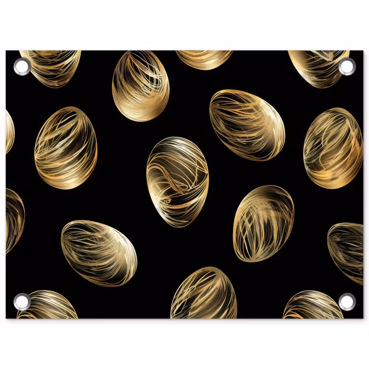 Tuinposter - Eieren - Goud - Patroon — 1