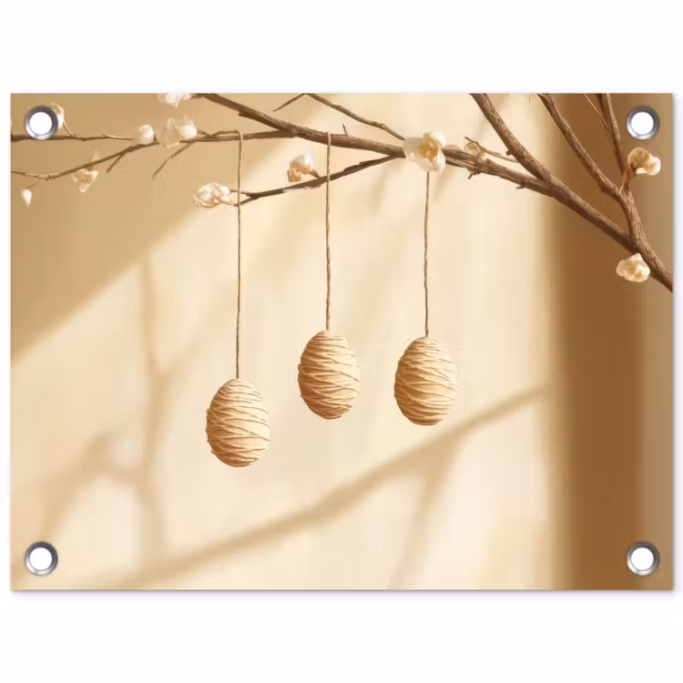Tuinposter - Beige - Paastak - Eieren — 1