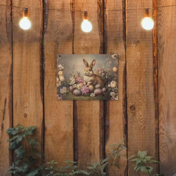 Tuinposter - Haas - Stilleven - Bloemen — 2