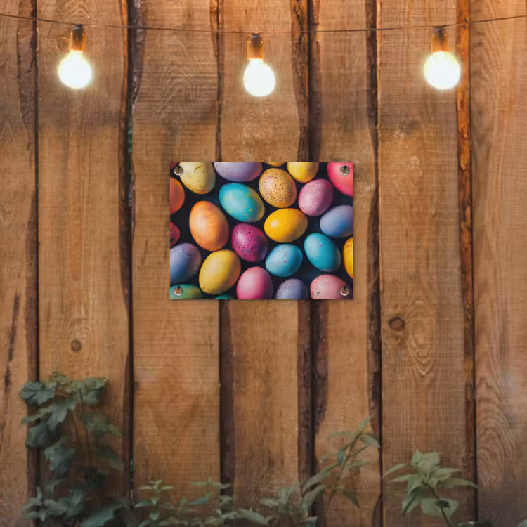 Tuinposter - Kleurrijk - Paaseitjes - Spetters — 2