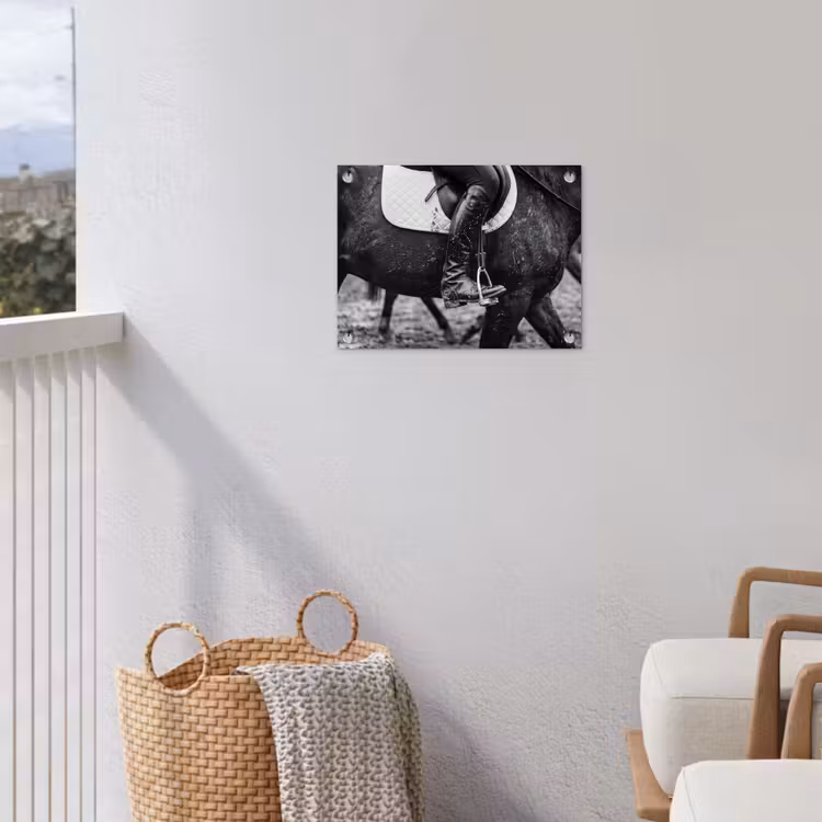 Tuinposter - Paard - Sport - Zwart - Wit — 3