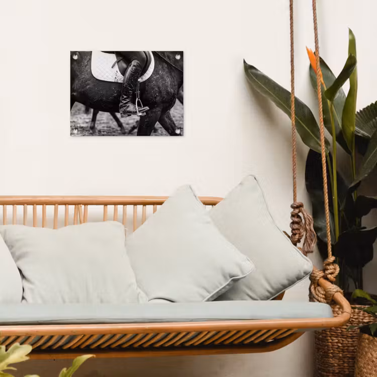 Tuinposter - Paard - Sport - Zwart - Wit — 5