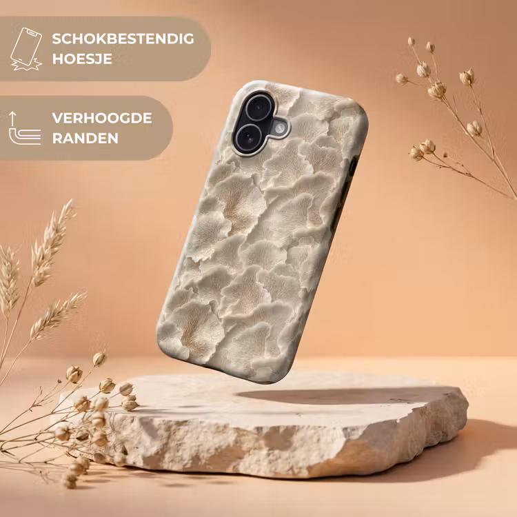 Telefoonhoesje Toughcase - Waaierstructuren - Beige - Vezeltextuur — 5
