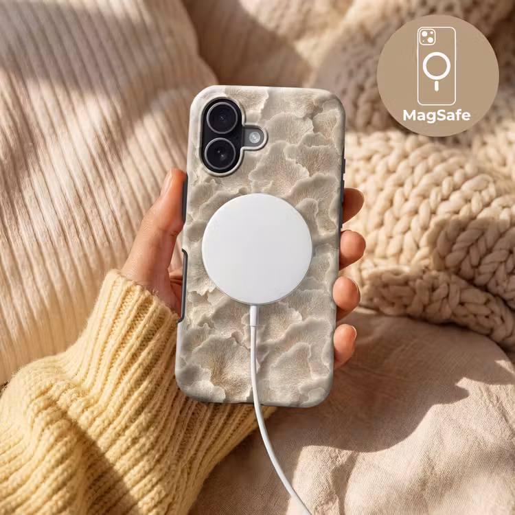 Telefoonhoesje Toughcase - Waaierstructuren - Beige - Vezeltextuur — 8