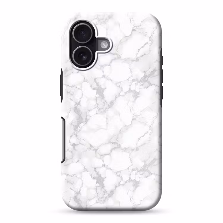 Telefoonhoesje Toughcase - Wit - Marmer - Grijs — 1