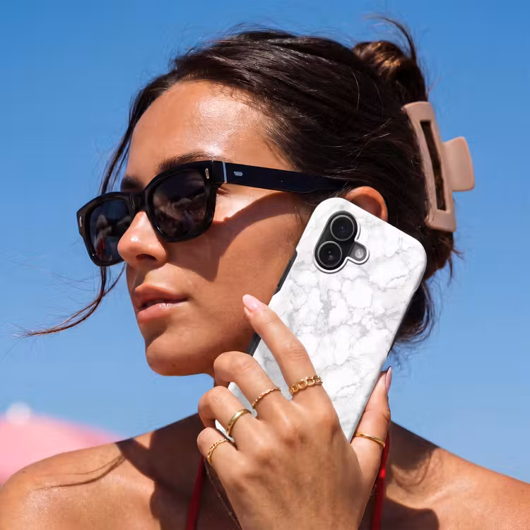 Telefoonhoesje Toughcase - Wit - Marmer - Grijs — 6