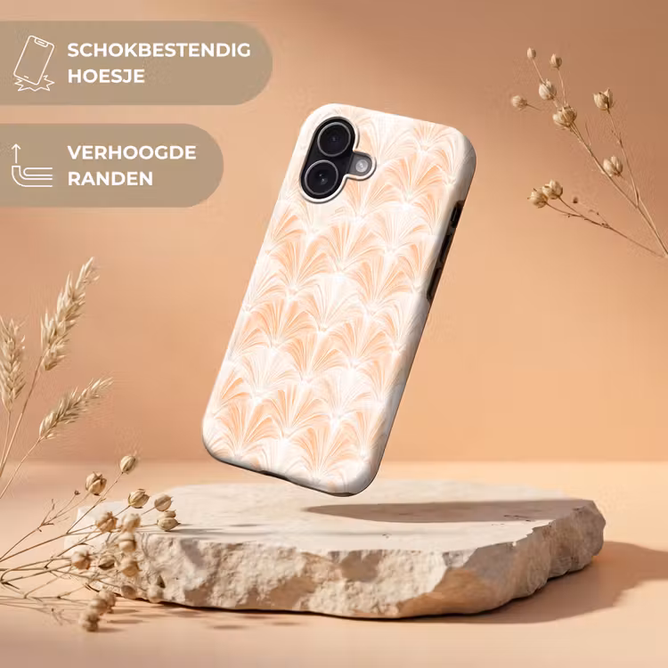 Telefoonhoesje Toughcase - Waaier - Patroon - Perzik — 5