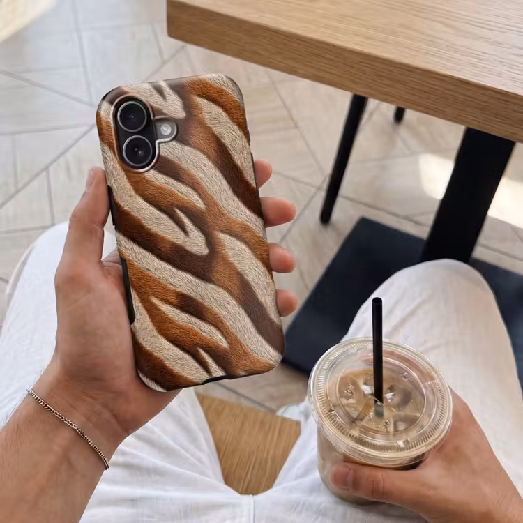 Telefoonhoesje Toughcase - Zebra - Patroon - Bruin — 4