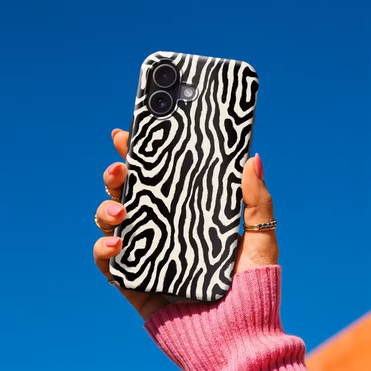 Telefoonhoesje Toughcase - Zebra - Abstract - Zwart — 2