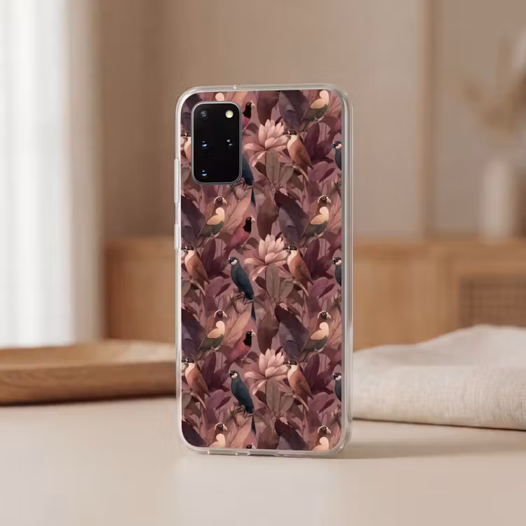 Telefoonhoesje - Vogels - Bladeren - Roze — 3